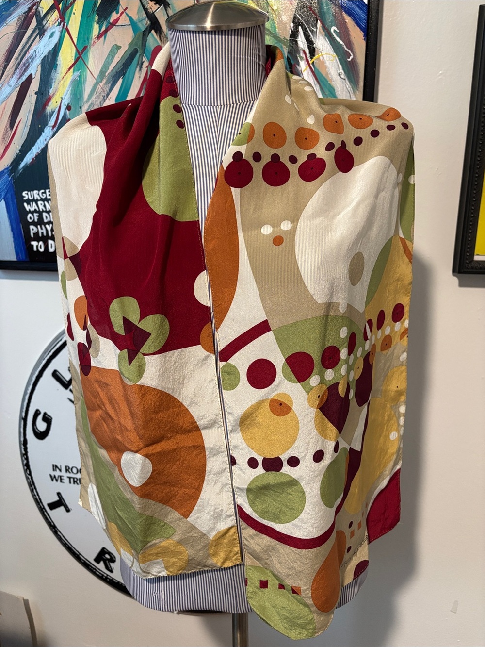 Frank Lloyd Wright Geometric Architecture Influenced Scarf